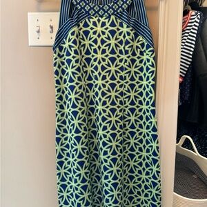Gretchen Scott Designs Blue and Green Patterned Dress